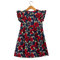 Summer Floral Girls Dress Toddler Kids Sleeveless Casual Cotton Clothes For 2Y-11Y - Red