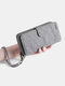 Magnetic Detachable Wallet Purse PU Leather Wallet Case For Phone - Gray