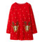 Christmas Pattern Girls Long Sleeve Casual Dress For 1Y-9Y - Red