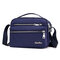 Women Nylon Waterproof Lightweight Multi-slot Crossbody Bags Solid Handbags - Blue