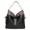 Women  Serpentine PU Leather Hobos Bag Crossbody Bag Handbag - Black