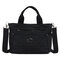 Women Nylon Waterproof Durable Handbags Large Capacity Solid Leisure Shoulder Bags - Black