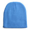 बच्चे बच्चे लोचदार लोचदार टोपी Skully बेनी सर्दियों बुना हुआ Crochet कैप - गहरा नीला