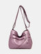 Women PU Leather Large Capacity Anti-theft 6.5 Inch Phone Bag Crossbody Bags Shoulder Bag - Purple