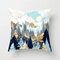 Marble Wind Landscape Water-cooled Blue Peach Velvet Pillowcase Home Fabric Sofa Cushion Cover - #3