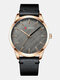 5 Colors Faux Leather Men Business Casual Normal Quartz Watches - #02