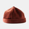 Men's Women's Plush Skull Caps Multi-color Hats Brimless Hat Warm Skull Caps - Orange