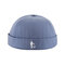 Unisex Melon Hat Summer Thin Section Hip Hop Landlord Hat Retro Leisure Street Brimless Hats  - Blue