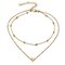 Trendy Double-layered Heart Anklet Peach Heart Beach Anklet - Golden