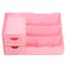 4 Colors Plastic Cosmetic Organizer Pull-out Storage Compartment Nail Polish Case - Pink
