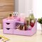 4 Colors Plastic Cosmetic Organizer Pull-out Storage Compartment Nail Polish Case - Light Purple