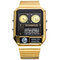 Fashion Men Digital Watch Date Week Display Chronograph 3 Time Zone Waterproof LED Dual Display Watch - #04