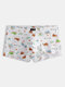 Men Sexy Funny Print Boxer Briefs Cartoon Cute Cotton Comfortable Patchwork Stretch Underwear - #02