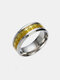 1 Pcs Casual Simple Style Unique Cross Stainless Steel Fashion Men's Ring - Gold