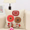 Concise Style Flower Pattern Decoration Cushion Cover Square Linen Pillowcase - #4