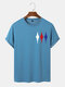 T-shirt manica corta da uomo Argyle Graphics Crew Collo - blu