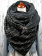 Женское Универсальный толстый теплый шарф-шаль с решеткой и принтом - #01