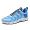 Men Stylish Lace Up Sport Light Weight Casual Running Shoes - Blue