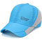 Mens Women Sunscreen Baseball Cap Quick-Dry Mesh Breathable Outdoor Climbing Sun Hat - Lake Blue