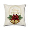 Retro Merry Christmas Pattern Linen Cotton Cushion Cover Home Sofa Office Seat Throw Pillowcases - #2