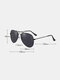 Men Alloy Full Frame Double Bridge Toad Glasses Polarized UV 400 All-match Retro Sunglasses - 01