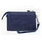 Women Nylon Waterproof Multi-function Clutch Bag Phone Bag Shoulder Bag - Dark Blue