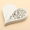 50Pcs Heart Laser Cut Pearlescent Paper Wedding Name Place Cards  Wine Glass Party Accessories - Silver