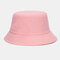 Unisex Fashion Casual Jelly Color Solid Poetable Sunscreen Outdoor Sun Hat Bucket Hat - Pink