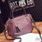 Women PU Leather Vintage Handbag Crossbody Bag  - Purple