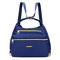 Women Nylon Waterproof Double-sided Crossbody Bag Multifunctional Shoulder Bag Backpack - Dark Blue