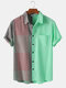 Men 100% Cotton Plaid Patchwork Casual Designer Shirt - Green