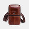 Men Genuine Leather Crossbody Bag Belt Bag - #09