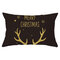 Golden Black Christmas Microfiber Waist Pillow Home Sofa Winter Soft Throw Pillow Case - #3