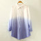 Gradient Color Loose casual long sleeve shirt - Blue