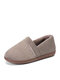 Women Casual Warm Lined Comfortable Slip-On Home Slippers - Coffee