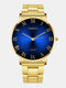 Jassy 16 Colors Stainless Steel Business Casual Roman Scale Color Gradient Quartz Watch - #01
