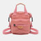 Women Oxford Casual Basic Backpack School Bag - Pink