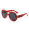 Womens Vintage Vogue UV400 Stripe Round Sunglasses Outdoor Travel Casual Glasses - #3