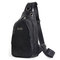 PU Leather Vintage Waterproof Outdoor Riding Chest Bag Crossbody Bag - Black