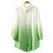 Gradient Color Loose casual long sleeve shirt - Green