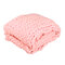 100*120cm Fashion Hand Chunky Wool Knitted Blanket Thick Yarn Merino Wool Bulky Knitting Throw Blankets Chunky Knit Blanket - Light Pink