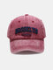 قبعة بيسبول بحروف الأبجدية ثلاثية الأبعاد كاجوال من القطن للجنسين للخارج كاجوال - نبيذ أحمر