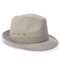 Mens Vintage Crimping Polyester Short Brim Jazz Cap Bucket Hat Beach Cap Travel Breathable Sun Cap - Beige