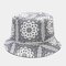 Women & Men Cashew Flower Pattern Two-Sided Bucket Hat Fisherman Hat - Gray