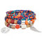 Bohème Colorful Bracelet multicouche Bracelet pendentif aile géométrique Bracelet en perles de riz extensible - rouge