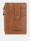 Men Vintage Faux Leather Multi-Slots Large Capacity Wallet Purse - Brown