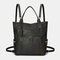 Women Multifunction Large Capacity Crossbody Bag Backpack - Black