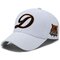Unisex Embroidery Polyester Hat Outdoor Sports Riding Climbing Baseball Cap - White