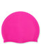 Silicone Waterproof Solid Color Swimming Cap For Adult - Rose