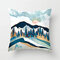 Marble Wind Landscape Water-cooled Blue Peach Velvet Pillowcase Home Fabric Sofa Cushion Cover - #9